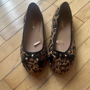 Animal print flats